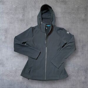 Kuhl Projekt Dark Gray Soft Shell Full Zip Jacket Womens  S Hooded Fleece Lined